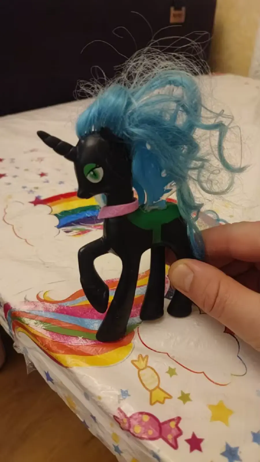 14cm Rainbow Poney Cartoon Unicorn Model Ornaments Toys Anime Figure Doll Mini Horses Decoration For Girls Birthday Gifts