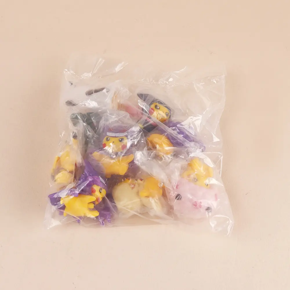 9Pcs/set Anime Pokemon Pikachu Toys Cartoon Cross-Dressing Cosplay Doll Action Figures GK Model Fashion Toys Kids Charm Decor