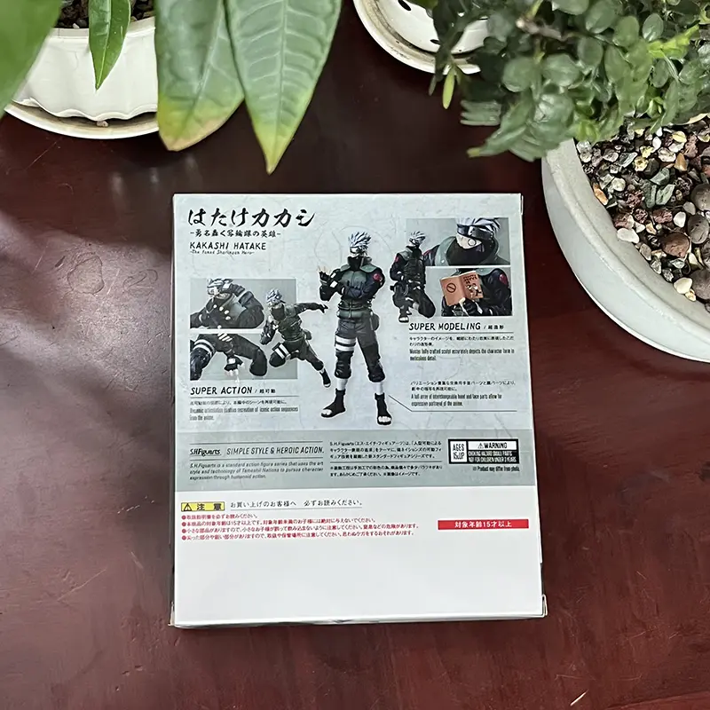 Bandai Naruto：Shippūden Anime Figure SHF Hatake Kakashi 2.0 The Hero of Sharingan Action Figure Toys Birthday Gift For Children