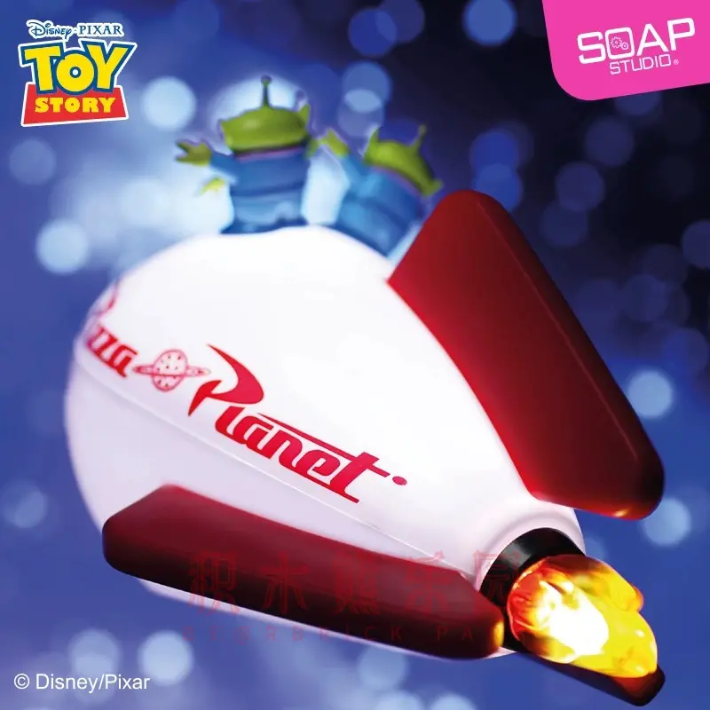 Original Disney Alien Hamburg Toy Story Anime Figure Model Pizza Planet Storage Bucket Pizza Planet Usb Night Light Play Toys
