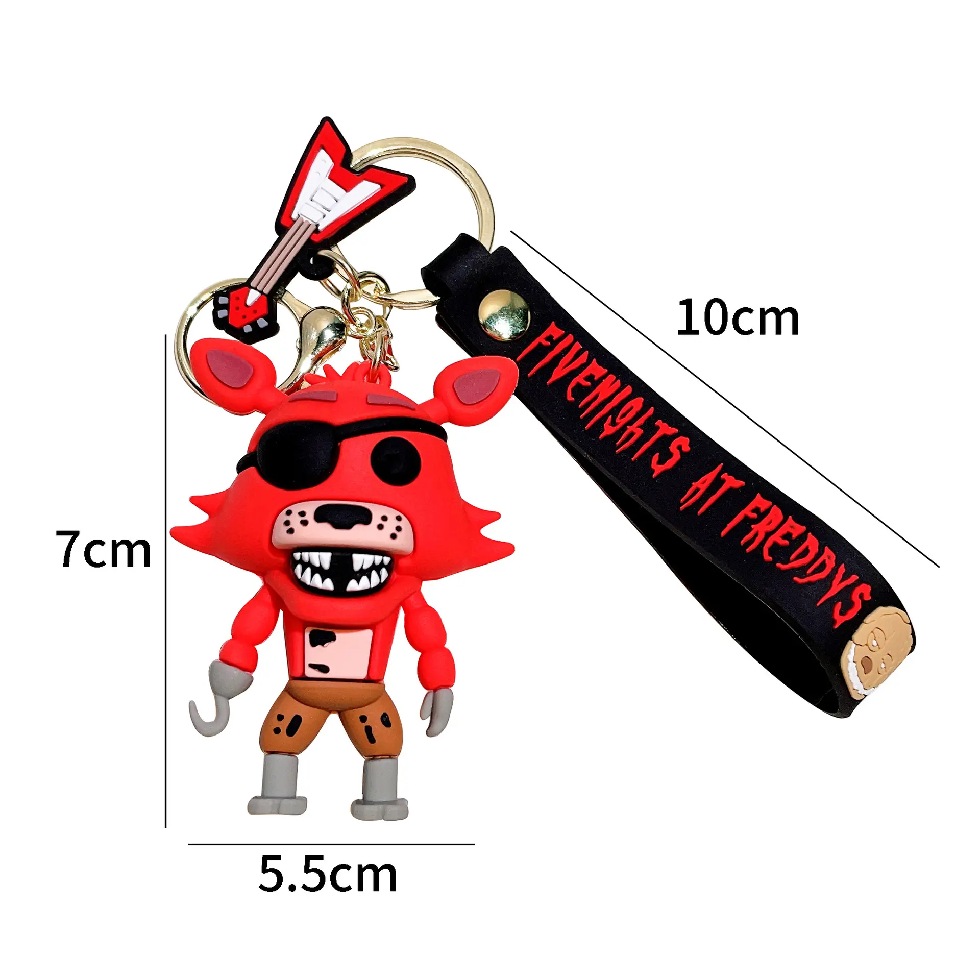 5PCS Wholesale Cartoon Game Action Figure FNAF Freddy's Fazbear Bear Doll Model Toy Five Nights Freddy Keychain for Kid Gifts
