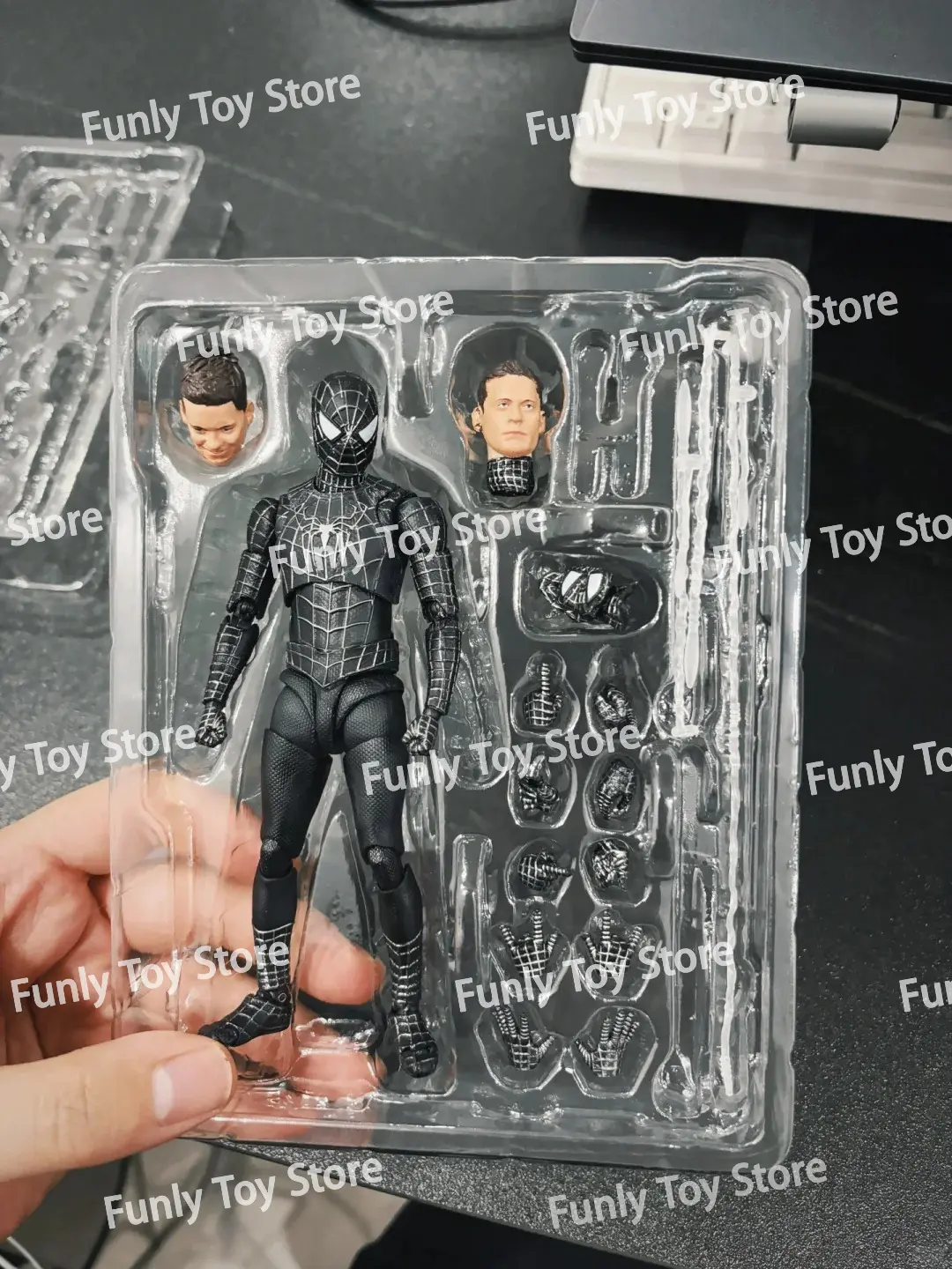 In Stock Ct Toys Spiderman Figure Black Suit Version Tobey Maguire Symbiote Spider-Man Anime Action Figure Figurine Gifts Toys