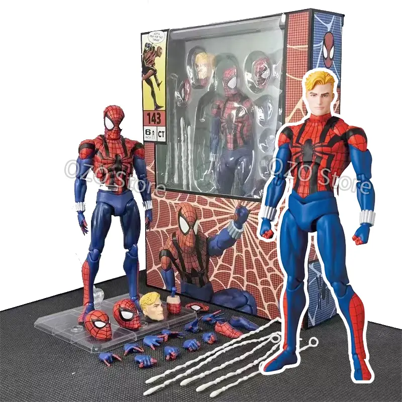 In Stock CT Toys Spiderman Mafex 186 Figure Scarlet Spider The Amazing Spider-Man Comic Action Figure Model Figurine Toy Gift