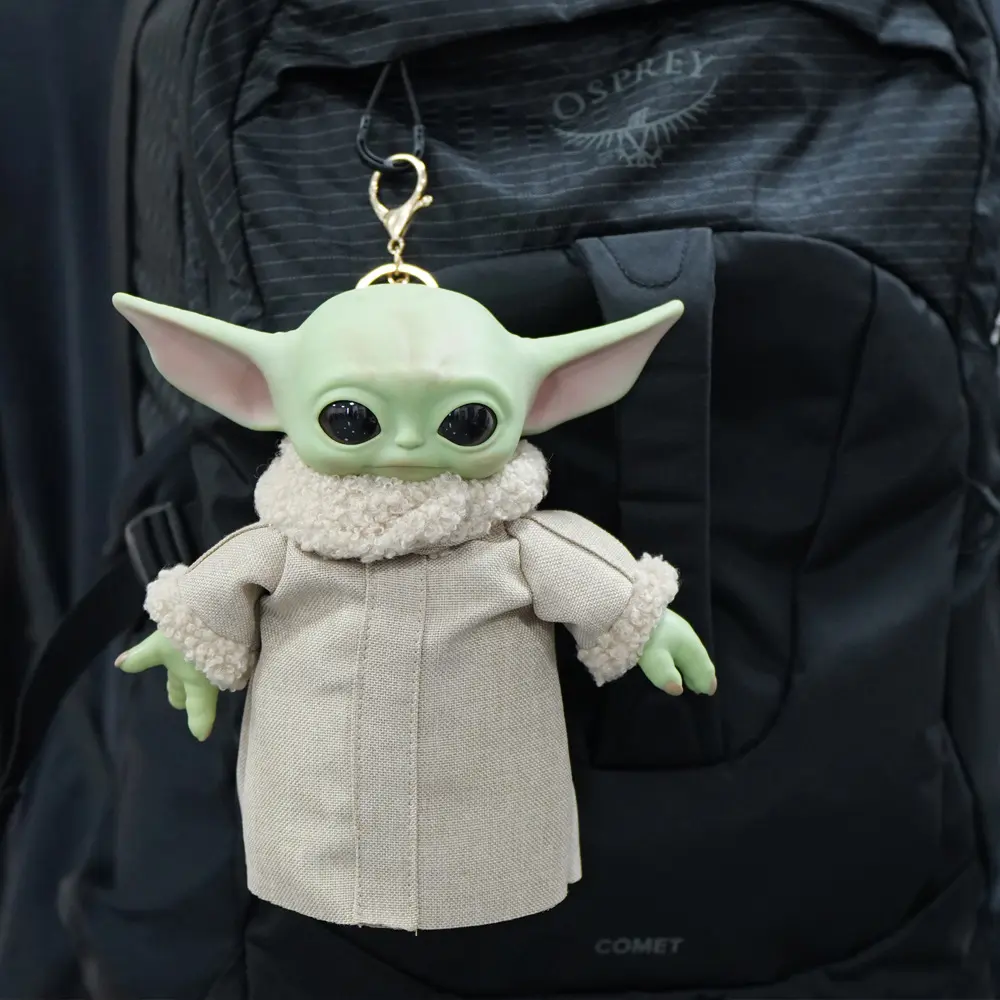 17CM Baby Yoda Anime Figure With Clothes Doll Mandalorian Desktop Ornaments Toys Gift Baby Yoda Doll