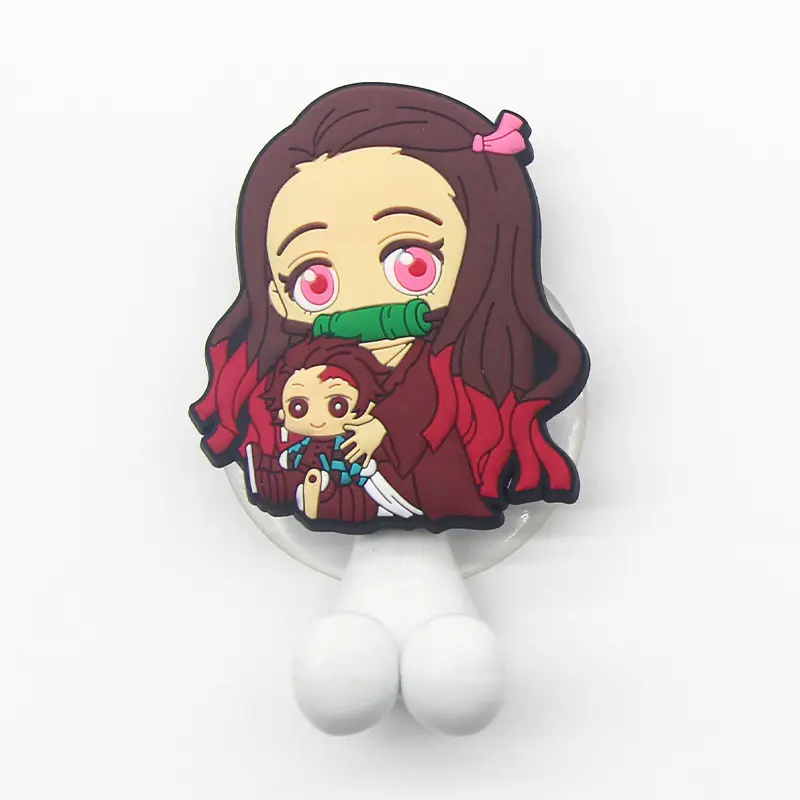 Anime Demon Slayer Doll Toy Electric Toothbrush Holder Nezuko Tanjirou Zenitsu Wall Mounted Bathroom Toothbrush Shelf Towel Rack