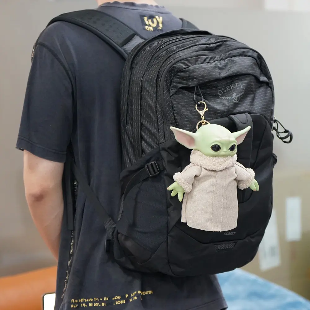 17CM Baby Yoda Anime Figure With Clothes Doll Mandalorian Desktop Ornaments Toys Gift Baby Yoda Doll