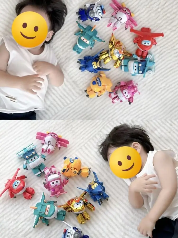 New Hot Super Wings 2" Scale Mini Transforming Anime Deformation Plane Robot Action Figures Transformation Toys Gifts For Kids