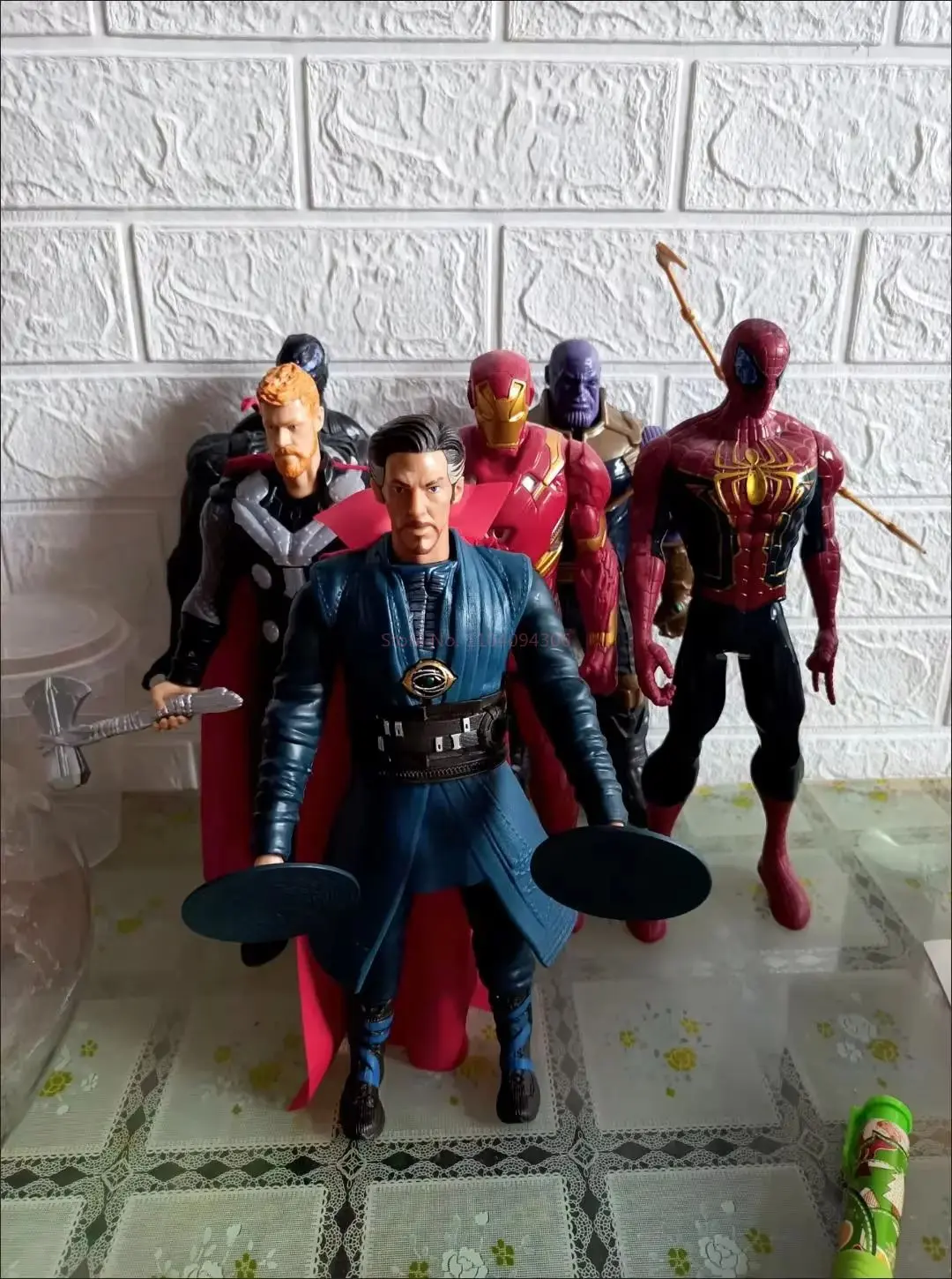 New 30cm Marvel Avengers Toy Thanos Hulk Spiderman Captain America Iron Man Thor Black Panther With Sound And Light Action Gifts