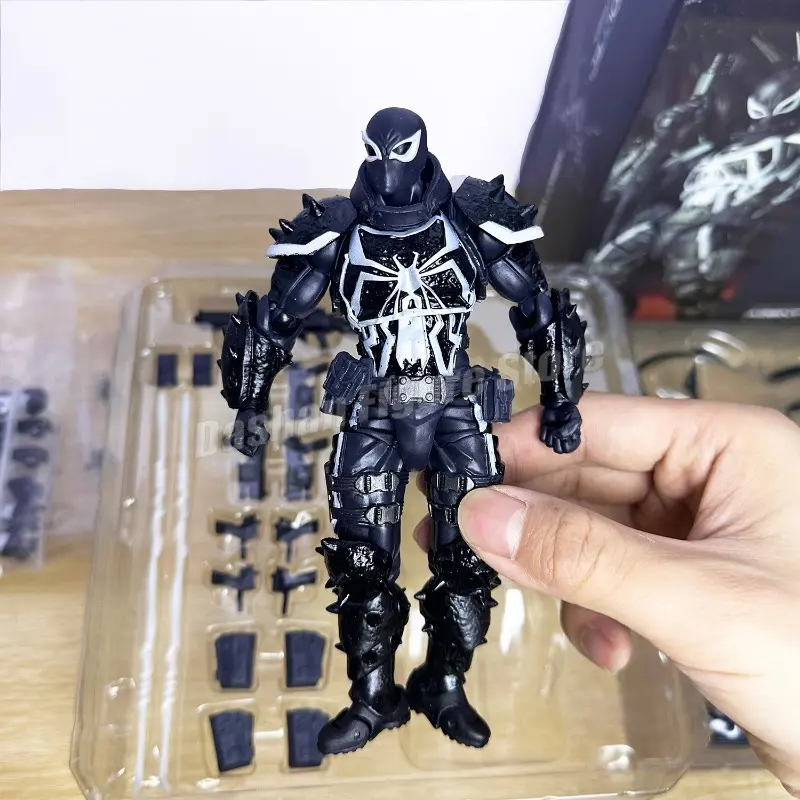 Amazing Yamaguchi Revoltech Agent Venom Action Figure Collection Superhero Eugene Thompson Venom Figurine Model Toys for Gifts