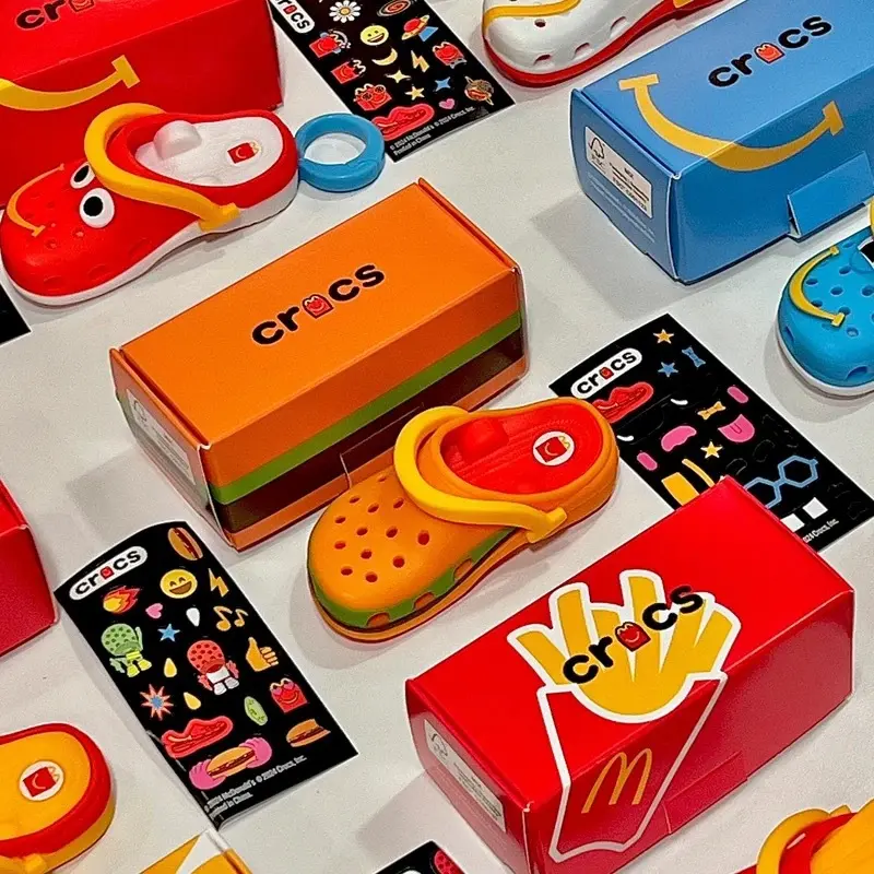 2024 McDonald's Mini Slipper Keychain Happy Meal Toys Figure Collectible Toy Desktop Decoration Kids Birthday Gifts
