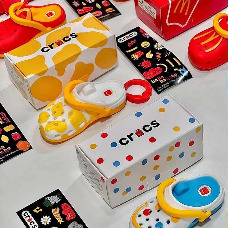 2024 McDonald's Mini Slipper Keychain Happy Meal Toys Figure Collectible Toy Desktop Decoration Kids Birthday Gifts