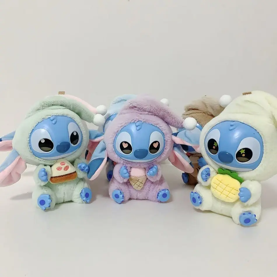 Miniso Genuine Stitch Eat Something Before Sleep Series Plush Blind Box Vinyl Toys Cute Doll Mystery Box Bag Pendant Decor Gifts