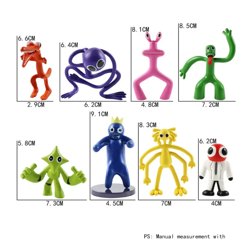 Hot Ро-блокс Rainbow Friends Toy Cartoon Game Character Figure Doll Kawaii Blue Monster Figure Animal Toys for Kids