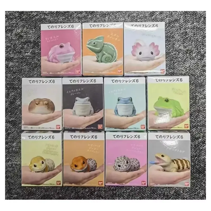 In Stock BANDAI Original CANDY TOY Chameleon Leopard Gecko Lizard Tree Frog Reptile Handheld Toy Anime Figure Toy Gift for Kids