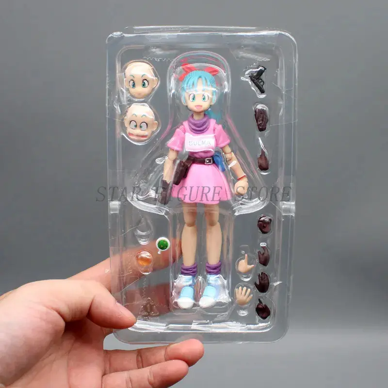 SHF Dragon Ball Adventure Action Figure Bulma's Motorcycle Hoipoi Capsule No. 9 Figurine Childhood Goku Bulma Model Toys Gifts