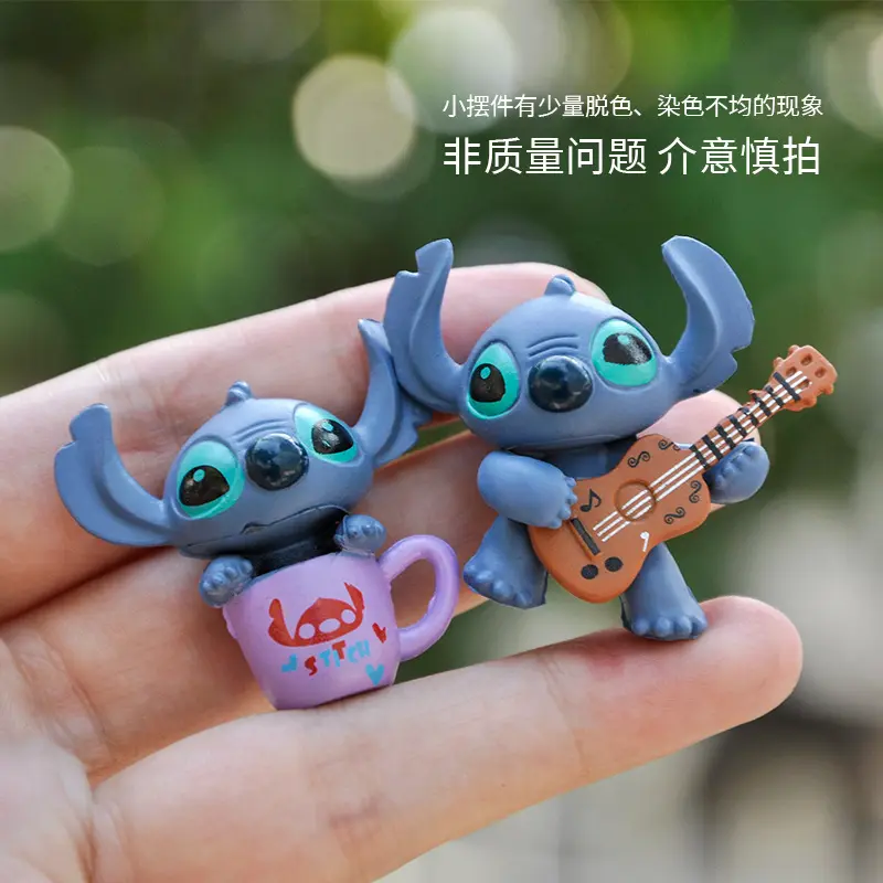 4pcs/set Disney Anime Lilo & Stitch Action Figure Cute Cartoon Model Doll DIY Decoration Birthday Festival Gift For Kids Friends