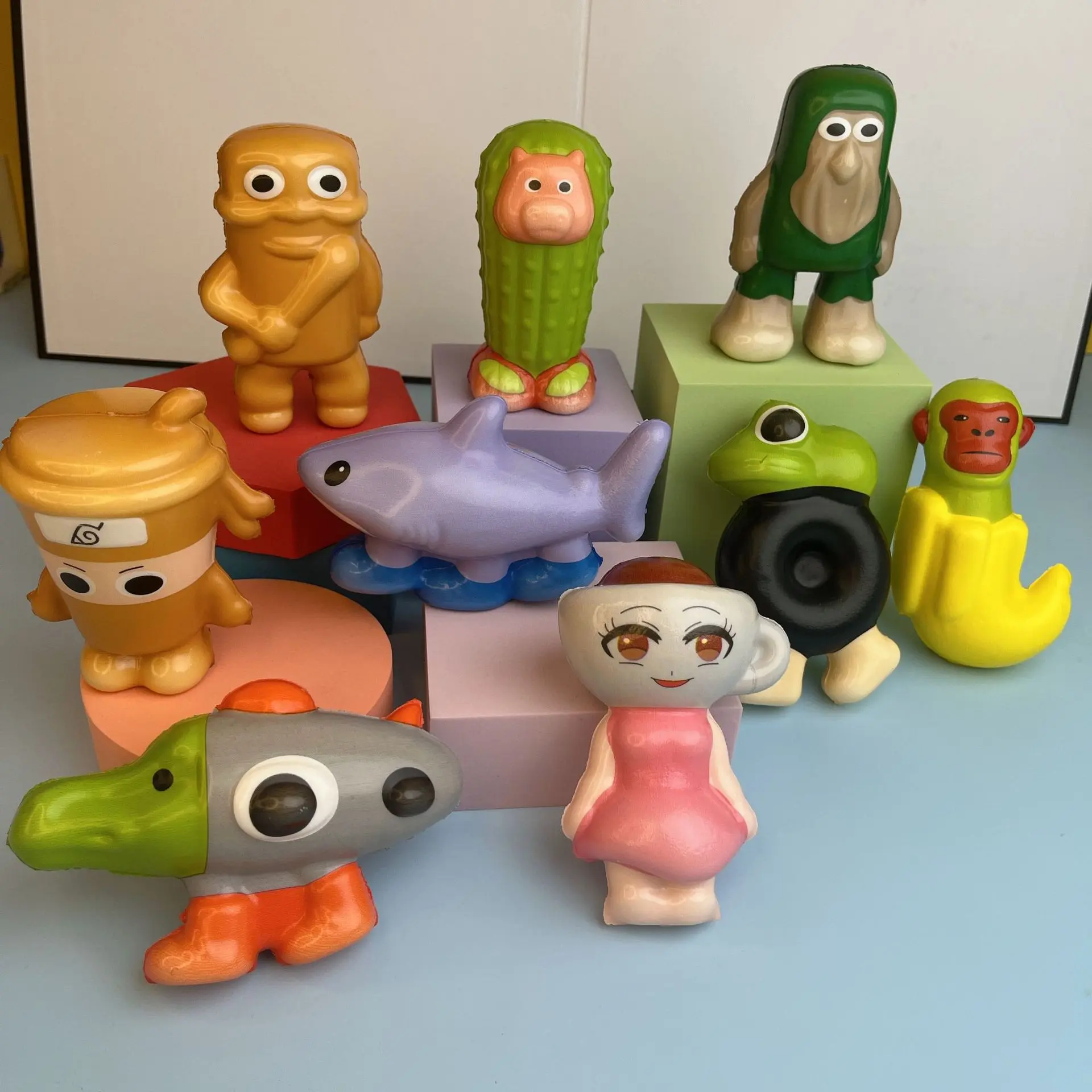 Tralalero Tralala Fidget Toys Tungtung Sahur Brainrot Squishy Toy Kids Stress Relief Doll Adult Release Emotions Accessory Gift
