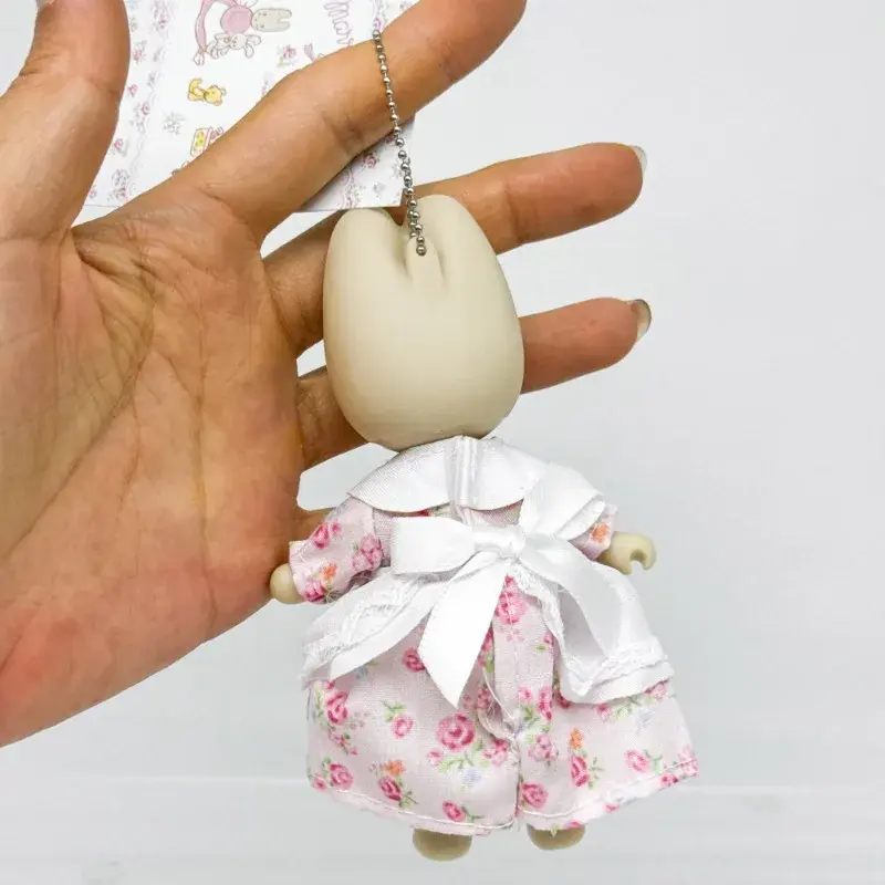 Sanrio Characters Cute Animal Keychains Rabbit Action Figure Kawaii Marroncream Doll Pendants Toys Collect Decoration