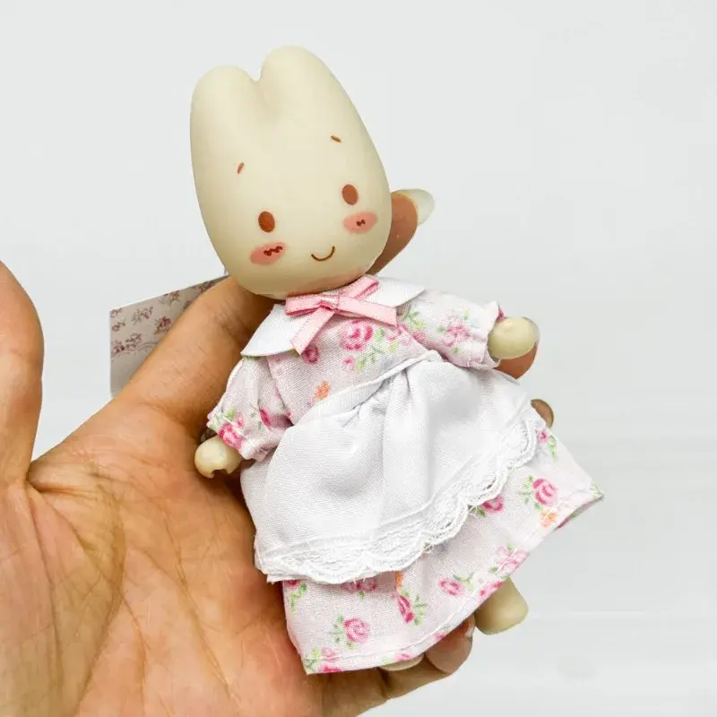Sanrio Characters Cute Animal Keychains Rabbit Action Figure Kawaii Marroncream Doll Pendants Toys Collect Decoration