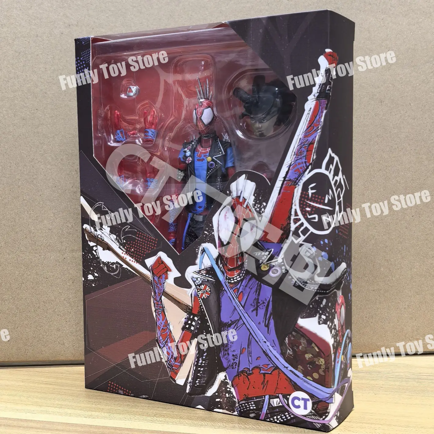 In Stock Ct Toys Spiderman Spider-Punk Spider-Man Across The Spider-Verse Shf Anime Action Figure Figurine Custom Gifts Toys