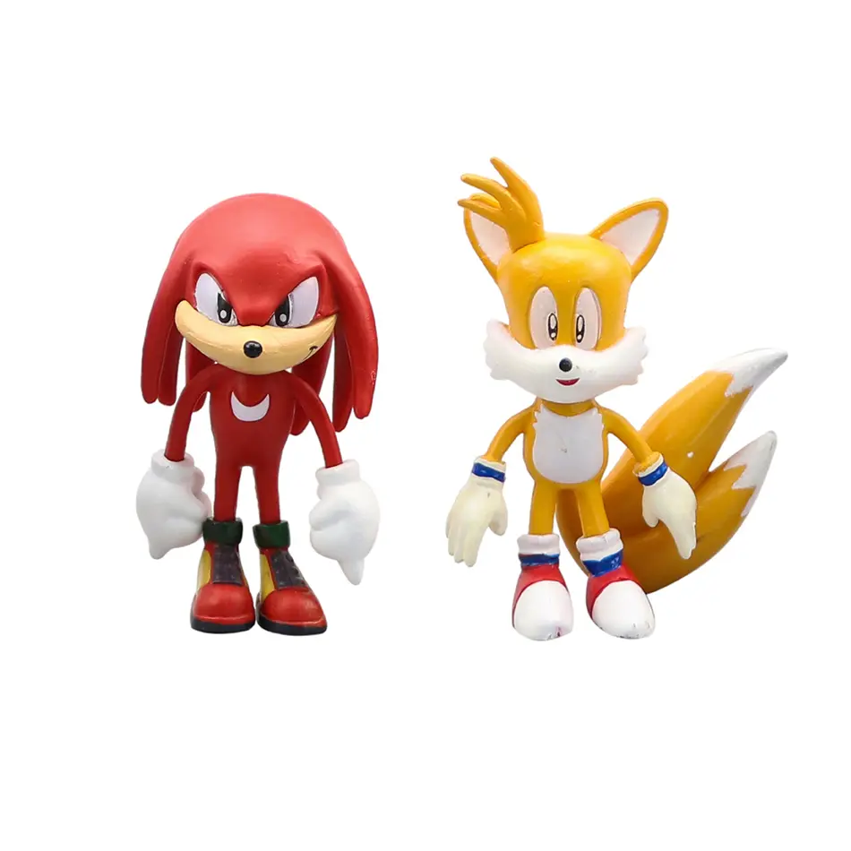 Hot whole set sale Sonic Tails Werehog Action Figures Blue Shadow Doll Cartoon Figurines Collectible Dolls Kids Hedgehog Toy