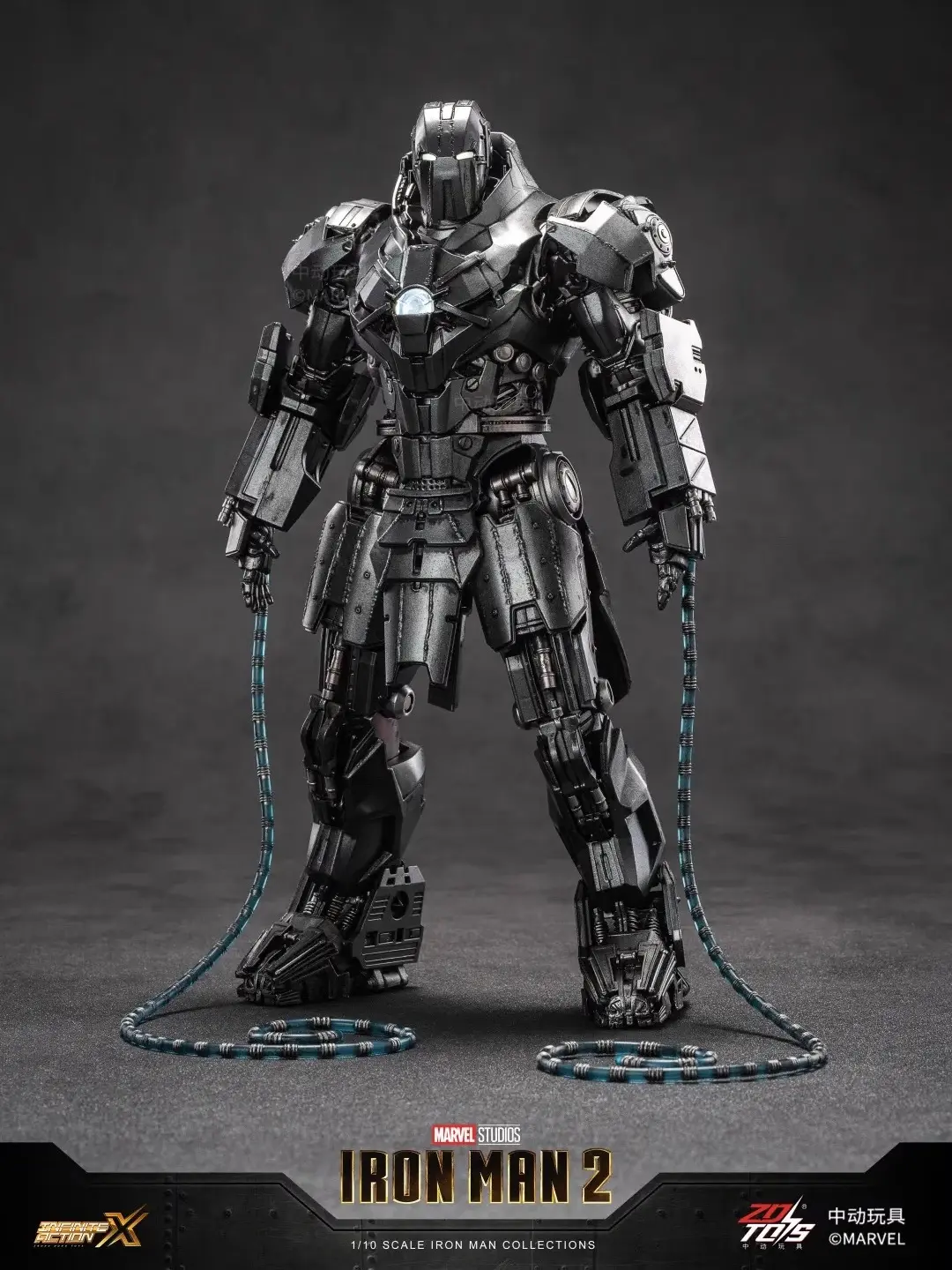 ZD Toys Iron Man Series Blacklash Figures 1/10 Whiplash Action Figurines Movie Statue Model Adult Collect Gift