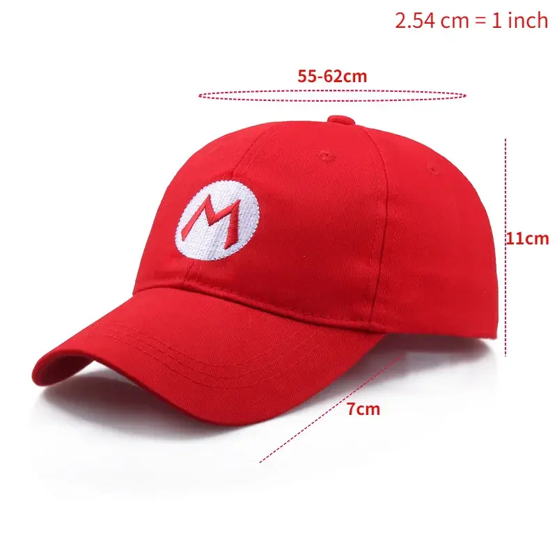 Super Marios Bros Baseball Caps Cosplay Anime Game Figure Luigi Bros Adult Hip Hop Cotton Caps Girl Boys Outdoor Sun Hats Gifts