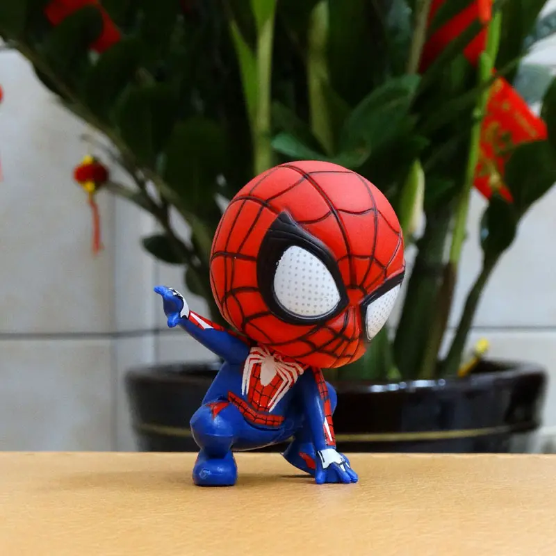 Marvel Spider Man Enamel Doll Handmade Doll Car Decoration Cake Decoration Doll Figure toy Birthday Gift