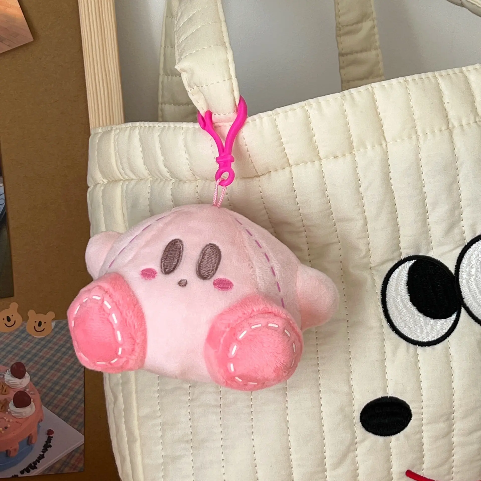 Kawaii Kirby Plush Toys Keychain Anime Cartoon Stars Kirby Cute Fun and Stuffed Toys Doll  Backpack Pendant Girl Gift