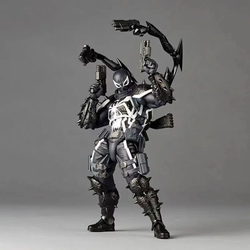 AMAZING YAMAGUCHI Agent Venom KAIYODO Eugene Thompson Symbiote Deadpool Comics Action Figure Model Movie Toys For Kids Doll Gift