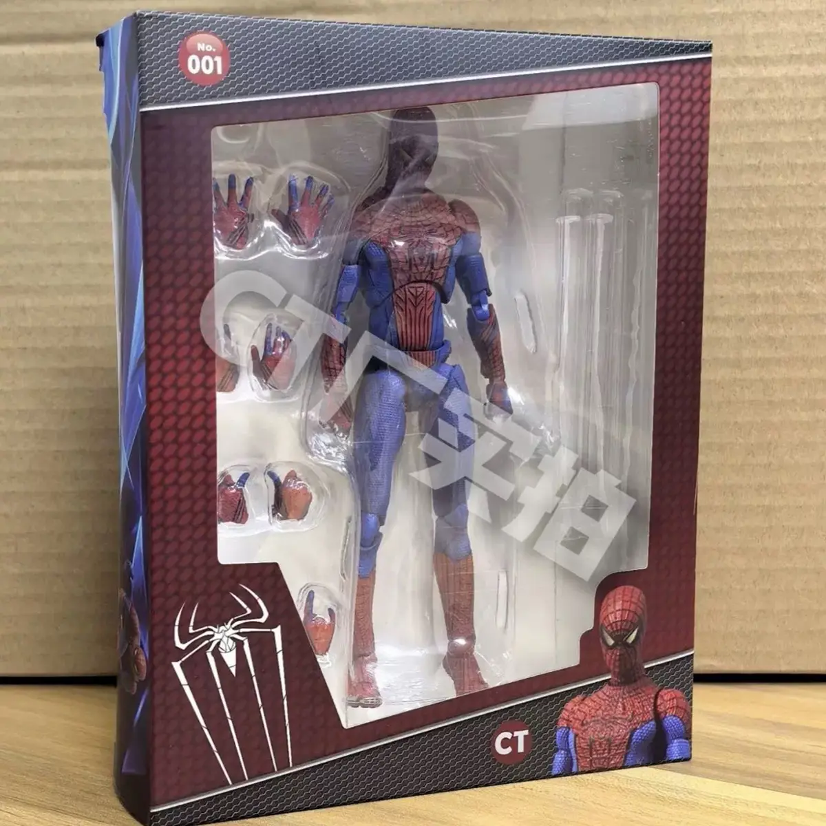Ct Toys Mafex 001Spiderman Peter Parker Andrew Garfield The Amazing Spider-Man Shf Anime Action Figure Figurine Toys Customized