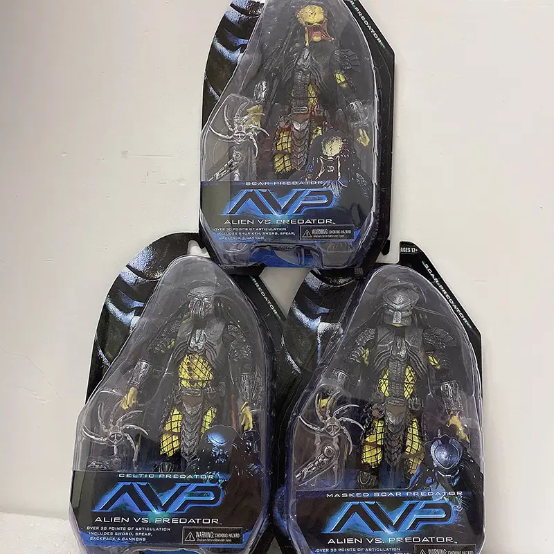 Celtic Predator Masked Scar Predator Figure Alien Action Figure Toys Collection Model Toys Joint Movable Children's Gifts