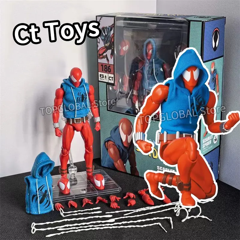 Ct Toys Mafex 001Spiderman Peter Parker Andrew Garfield The Amazing Spider-Man Shf Anime Action Figure Figurine Toys Customized