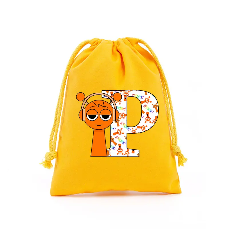Sprunki Drawstring Handbags Kids Anime Cute Draw String Bag Children Cartoon Storage Pouch Fashion Accessories Casual Bags Gifts