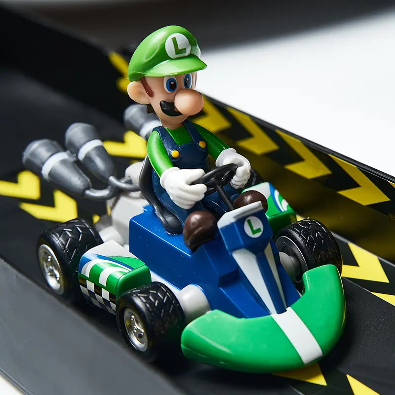 Super Mario Bros Karting Luigi Bowser Princess Peach Yoshi Toad Action Figure Toys Pull Back Car Anime Game Doll Gifts for Kids