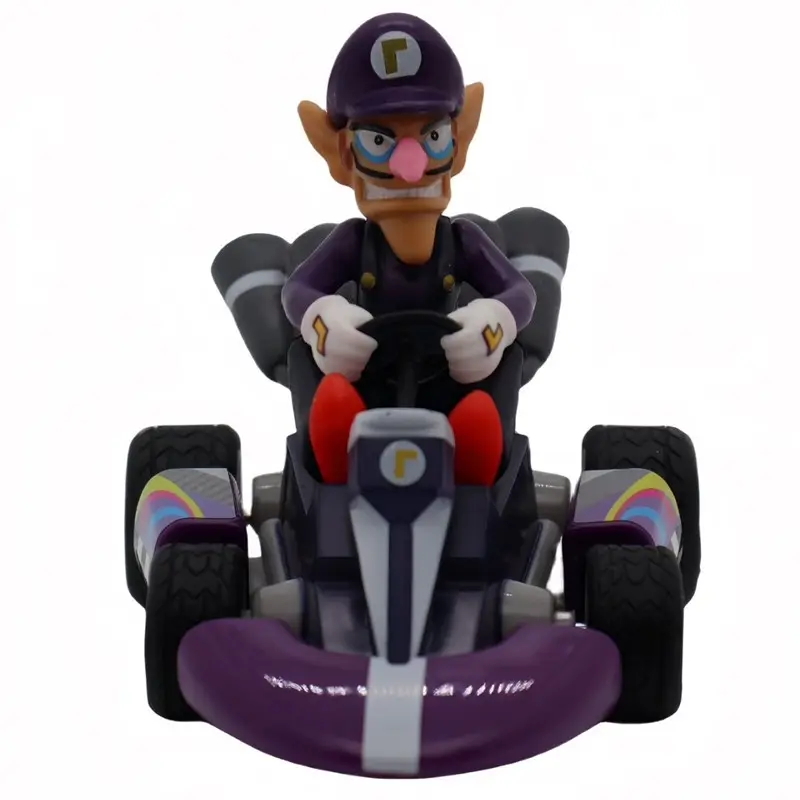 Super Mario Bros Karting Luigi Bowser Princess Peach Yoshi Toad Action Figure Toys Pull Back Car Anime Game Doll Gifts for Kids