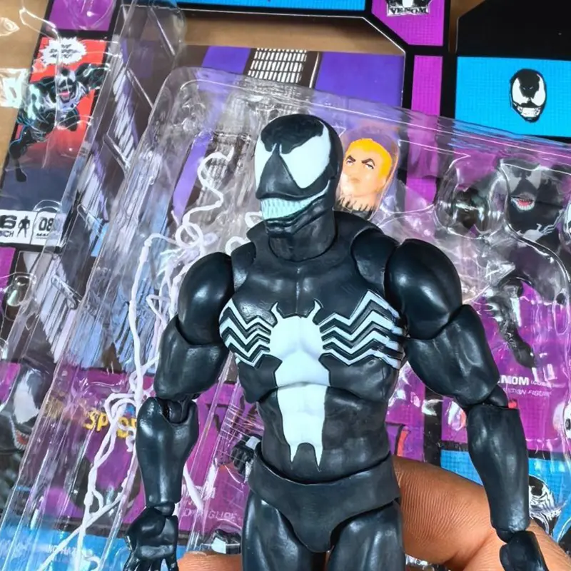 Mafex 088 Venom Action Figure Spider-Man Venom Carnage Change Face Statue Joint Movable Collection Model Toys Kids Gift