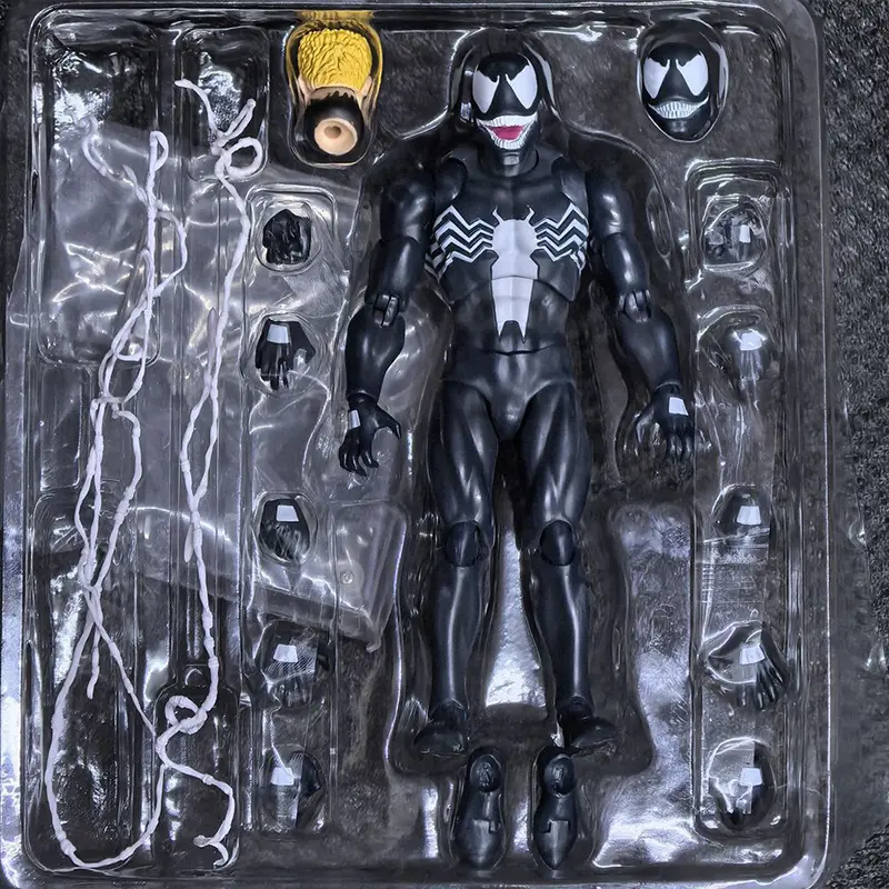 Mafex 088 Venom Action Figure Spider-Man Venom Carnage Change Face Statue Joint Movable Collection Model Toys Kids Gift