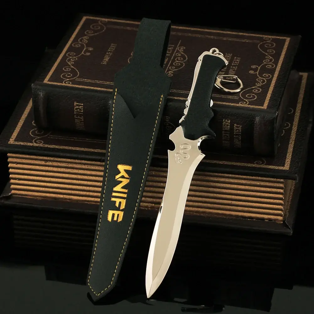 7inch Film Resident Evils Leon Weapom Metal Craft Model Leon Combat Mili TeryTraining Knives Safety Toy Collectible Home Decor