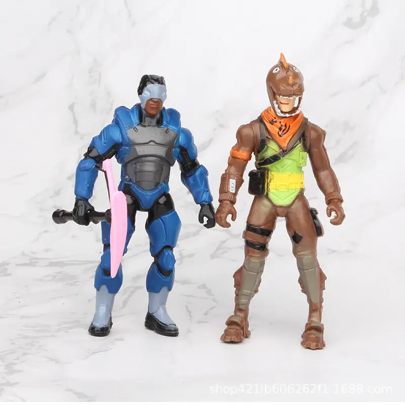 8Pcs/Set Fortnite Pvc Action Figure GK Model Game Fornite Toy Collectible Ornament Doll with Weapon Kids Birthday Xmas Gift