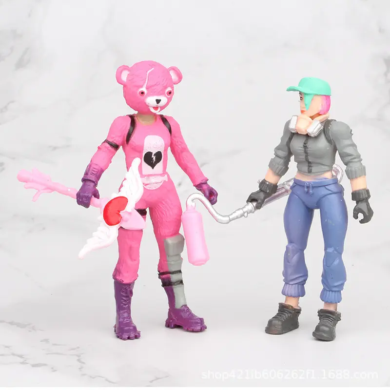 8Pcs/Set Fortnite Pvc Action Figure GK Model Game Fornite Toy Collectible Ornament Doll with Weapon Kids Birthday Xmas Gift