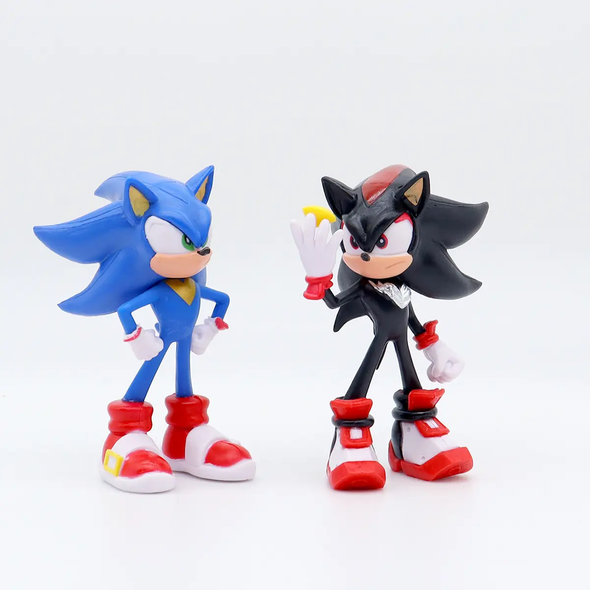 12Pcs/Set Cute Sonic  Character Toy Hedgehog Shadow Tail Anime Figure Model Dolls Children Animal Toy Birthday Gift