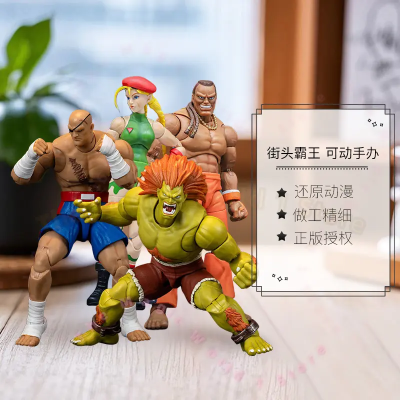 Jada Street Fighter 1/12 6 Inch Mobile Figure Blanca Chunli Feilong Kenlong Jiami Limited Collection Video