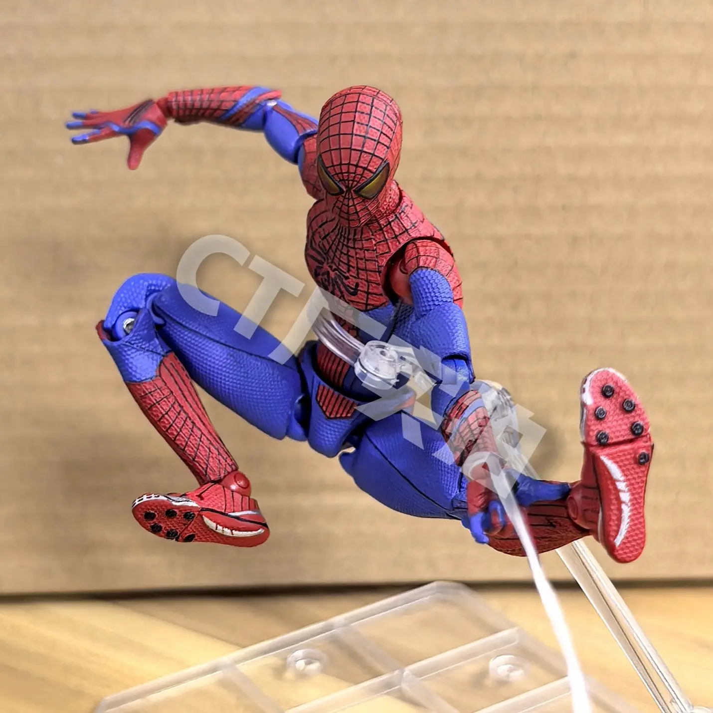 New CT Toys Spiderman Mafex 001 Peter Parker Andrew Garfield Figure The Amazing Spider-Man Shf Spiderman Action anime Figure Toy