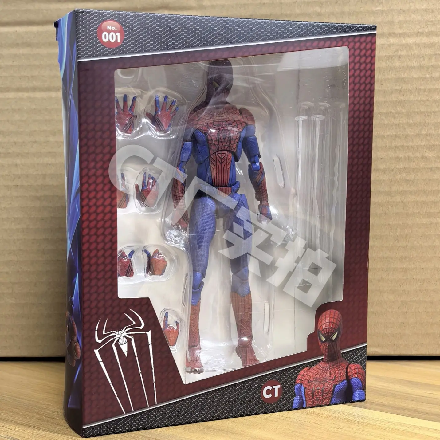 New CT Toys Spiderman Mafex 001 Peter Parker Andrew Garfield Figure The Amazing Spider-Man Shf Spiderman Action anime Figure Toy