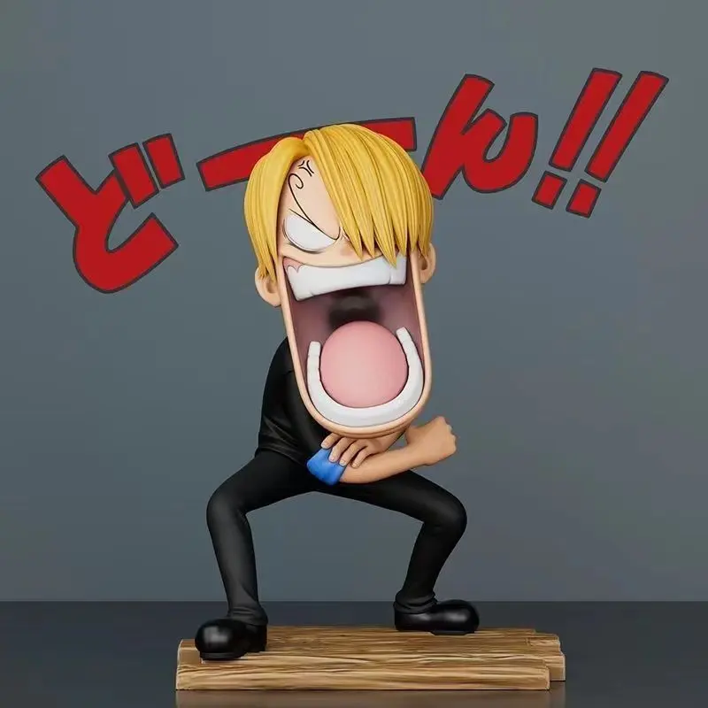 15cm Animation One Piece Luffy Figures Sanji Monkey D Luffy Roronoa Zoro Action Figure The Hungry Trio PVC Anime Model Toys