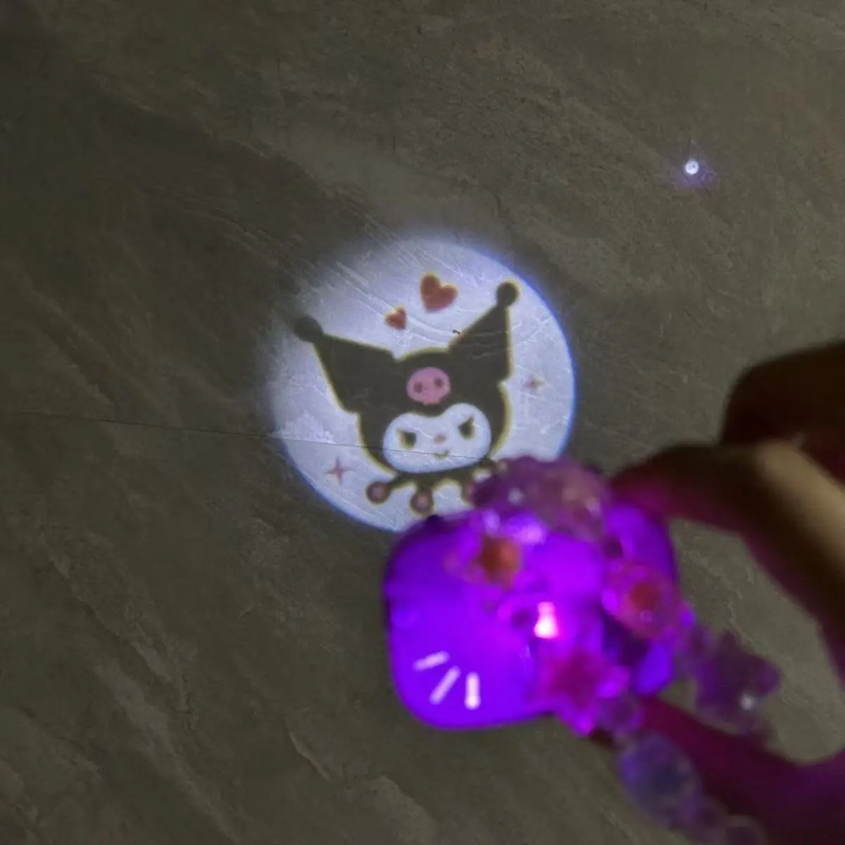 Cartoon cartoon character kuromi children projection camera beaded necklace jewelry little girl cute glowing toy birthday gift