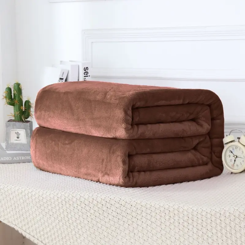 Plain and Simple Cloud Mink Fur Blanket, Office Nap Blanket, Air-conditioned Room Cover Blanket, Flannel Blanket, Comfortable