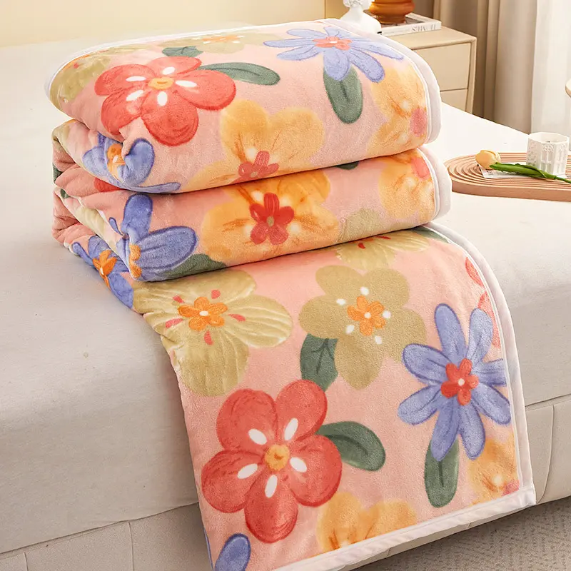 Thick Mink Flannel Blanket Flannel Nightgown Blanket Air Conditioning Cover Blanket Wool Blanket Thick Mink Flannel Blanket