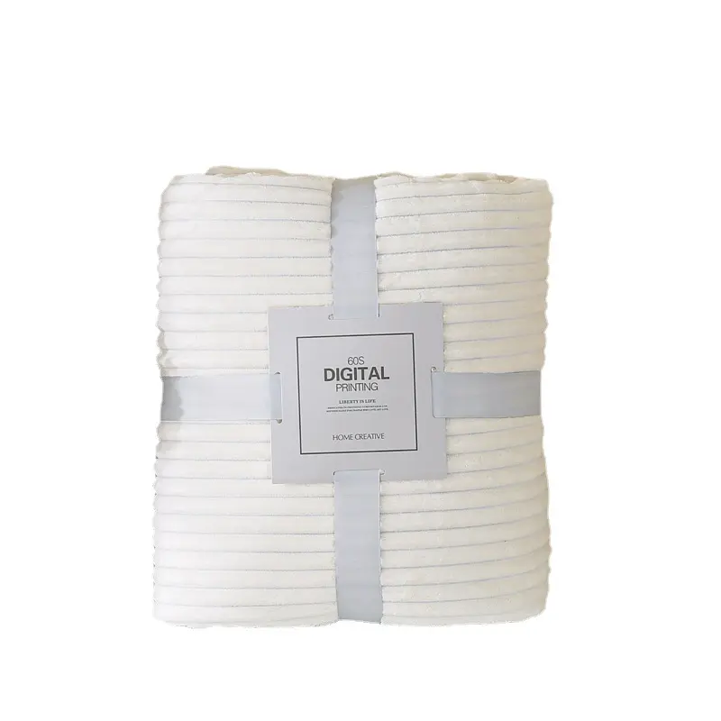 Single Person Small Blanket Solid Color Coral Velvet Air-Conditioned Plush Comfortable and Warm Solid Color Blanket Home Textile
